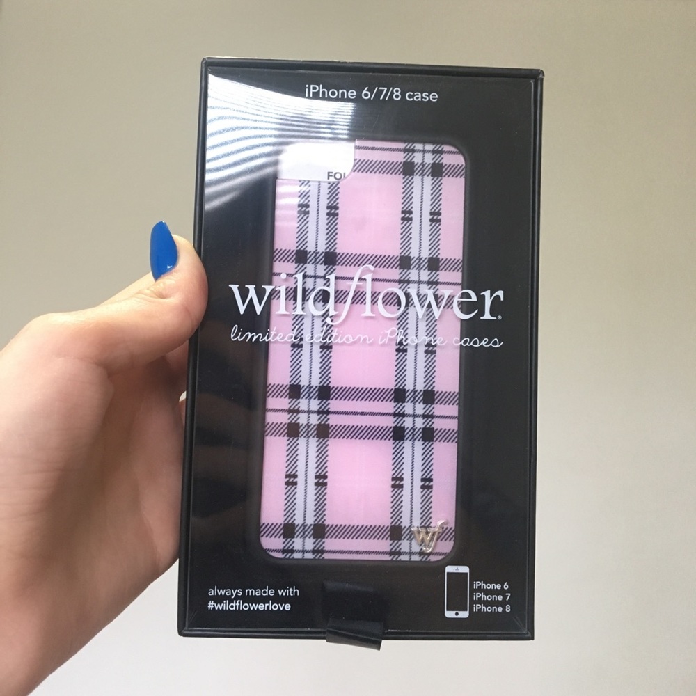 Wildflower Pink Plaid Case for iPhone 6/7/8 NEW!!